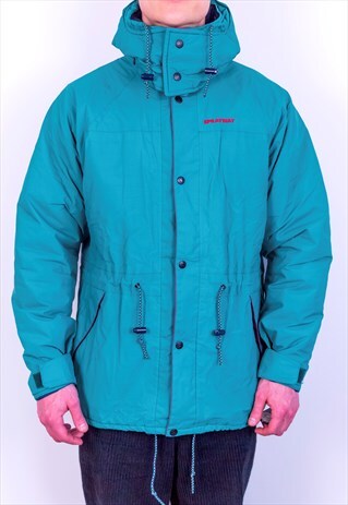 VINTAGE SPRAYWAY PADDED GORE-TEX JACKET IN GREEN LARGE