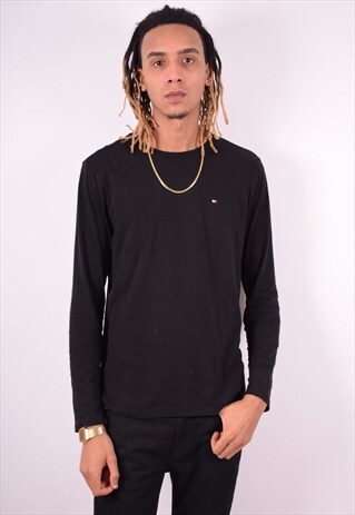 TOMMY HILFIGER MENS VINTAGE TOP LONG SLEEVE MEDIUM 90'S