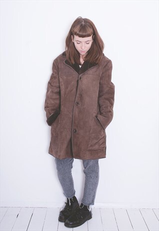 VINTAGE LOOSE FITTING SHEEPSKIN SHEARLING COAT