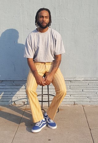 70S SKATER STRIPE FLARE TROUSERS