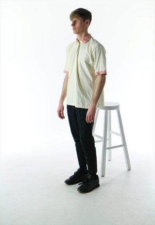 SHORT SLEEVE LIGHT POLO / PASTEL VINTAGE SUMMER TOP