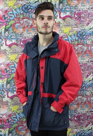VINTAGE 90S SHELL JACKET / WINDBREAKER. UNISEX SPORTSWEAR.