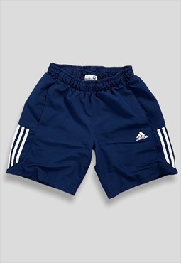 Vintage Adidas Blue Striped Shorts Small