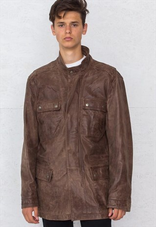 VINTAGE BROWN JAKE'S LEATHER JACKET