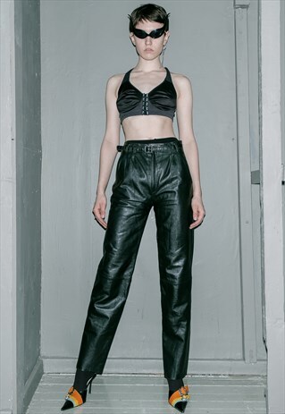 VINTAGE LEATHER TROUSERS / 1990S