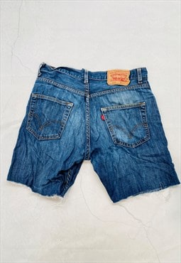 Vintage W32 Levis 210 Denim Shorts In Blue