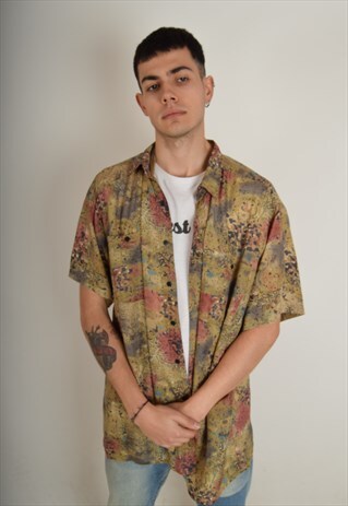 VINTAGE SILK SHIRT FESTIVAL PRINT (2767)