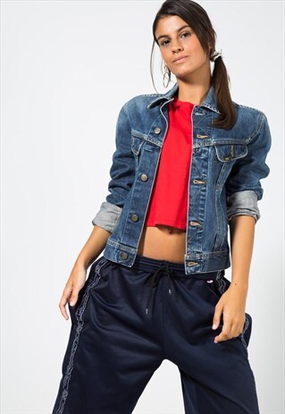 VINTAGE 80S CLASSIC LEE BASIC DENIM JACKET / S0112