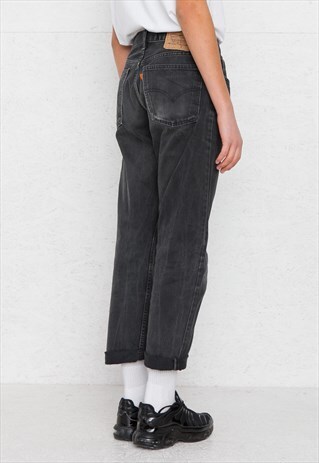 VINTAGE BLACK LEVI'S 515 02 FIT DENIM JEANS