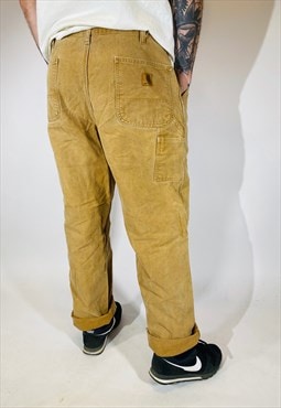 Vintage W38 L32 Carhartt Jeans In Brown