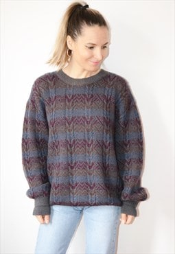 Vintage 80s MISSONI Designer Abstract Knit Jumper Sweatshirt