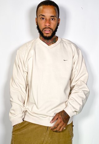 nike cream crewneck