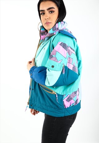 VINTAGE PATTERNED PUFFER JACKET NJ41