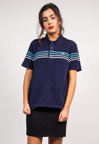 90'S VINTAGE NAVY STRIPE LACOSTE POLO T-SHIRT