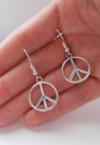 SILVER PEACE EARRINGS