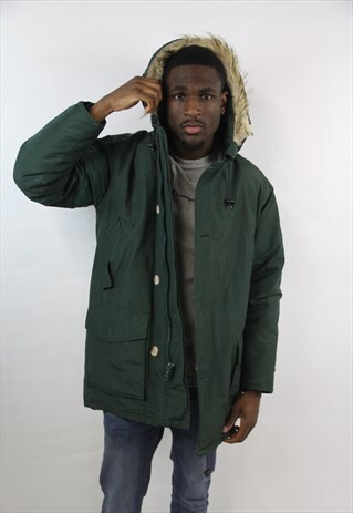 VINTAGE WOOLRICH GREEN PADDED JACKET