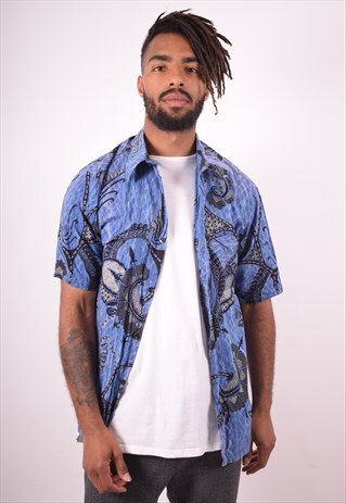 MENS VINTAGE SHIRT LARGE MULTI 90S