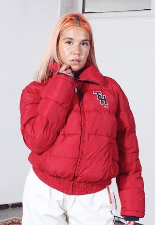 VINTAGE TOMMY HILFIGER RED PUFFA JACKET