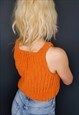 CROPPED DAISY DUKE KNIT VEST TOP - HANDMADE IN YORKSHIRE
