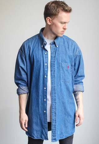 VINTAGE OVERSIZED RALPH LAUREN DENIM SHIRT