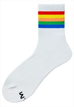 Men's Rainbow Stripe Sports Socks