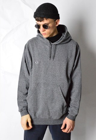 VINTAGE 90S GREY MINIMALIST CHAMPION HOODIE