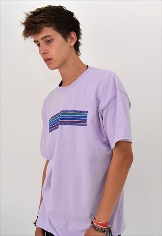 G&G UNISEX ORCHID MULTI LINES TEE