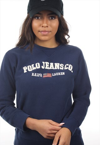 VINTAGE RALPH LAUREN POLO JEANS BIG LOGO SWEATSHIRT JUMPER