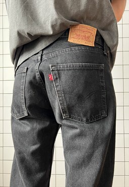 Vintage LEVIS 511 Jeans Wash Denim Pants 90s Black