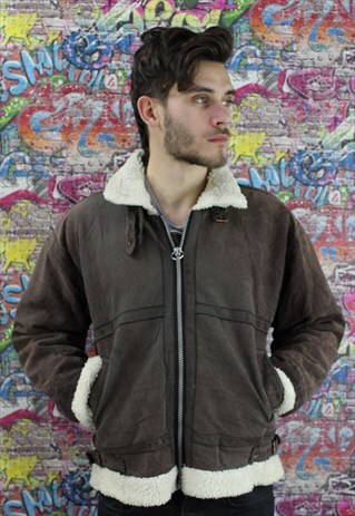 VINTAGE AVIATOR/FLYING JACKET. SHEARLING SHEEP SKIN. UNISEX.