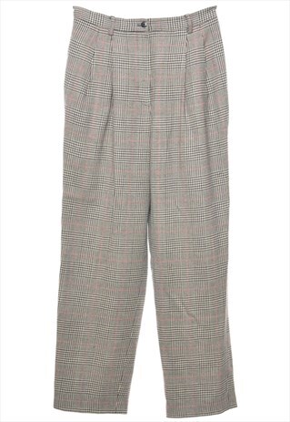 BEYOND RETRO VINTAGE LORD AND TAYLOR GREY DOGTOOTH CHECK TRO