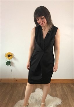 Vintage 90s Black Midi Dress