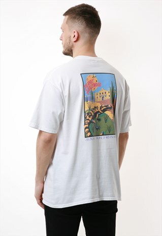 90S PLANET HOLLYWOOD VINTAGE GRAPHICS COTTON T-SHIRT 17063