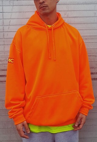 PREMIUM OVERSIZED SPORT HOODIE NEON ORANGE