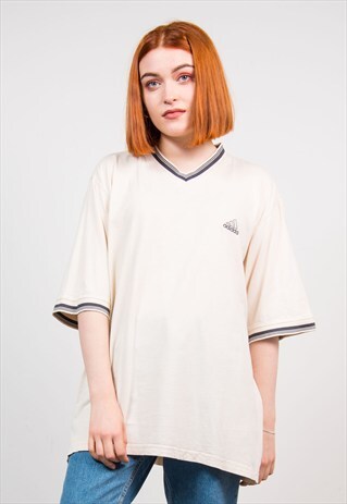 VINTAGE 90'S BEIGE ADIDAS T-SHIRT