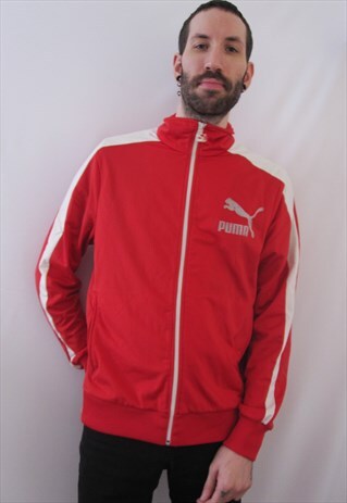 VINTAGE PUMA RED TRACK JACKET