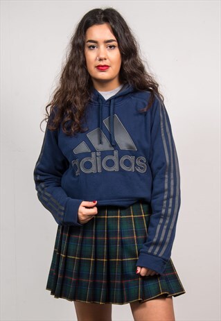 ADIDAS VINTAGE 90'S NAVY BLUE SWEATSHIRT HOODIE