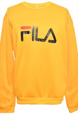 Yellow Fila Printed Sweatshirt - XXL