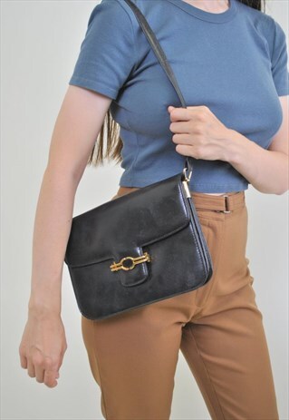 VINTAGE BLACK MINI BAG, 90S WOMEN FORMAL CLUTCH