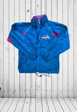 vintage 90s blue reebok windbreaker jacket