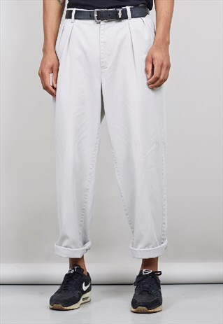 VINTAGE 90'S TOMMY HILFIGER BEIGE CHINO TROUSERS