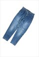 STONE ISLAND VINTAGE 80S BLUE JEANS GREEN EDGE BADGE ALTERED