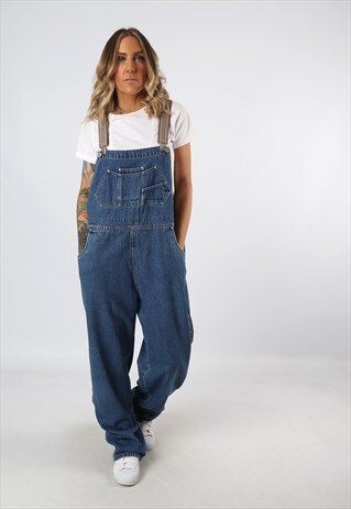 DUNGAREES DENIM BICH REWORKED TALL LENGTH BICH UK 18 (E24T)
