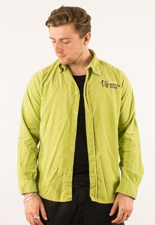 VINTAGE GREEN CORDUROY SHIRT