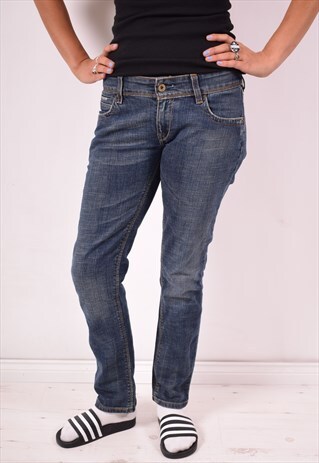 LEVI'S 571 WOMENS VINTAGE JEANS W30 L29 BLUE 90S