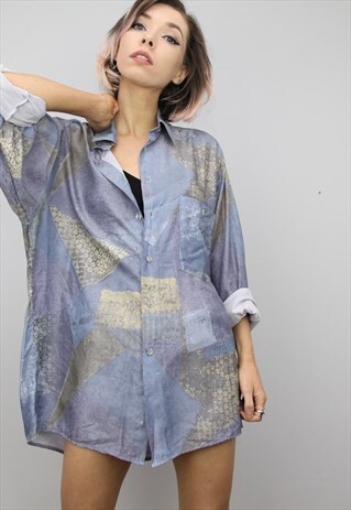 VINTAGE 80S/90S OVERSIZED PATTERNED SHIRT