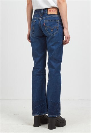 VINTAGE BLUE LEVI'S 927 FIT BOOT CUT DENIM JEANS