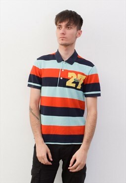 LACOSTE Devanlay Vintage Men's S Polo Shirt Striped Retro