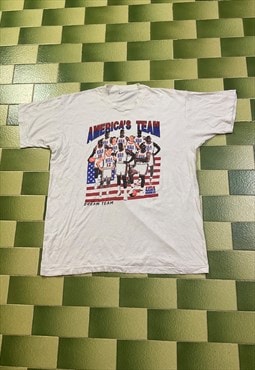 Vintage 90s USA Basketball America Dream Team Olympics Tee