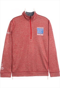 Vintage Adidas - Red NY Giants Embroidered Quarter Zip - Lar